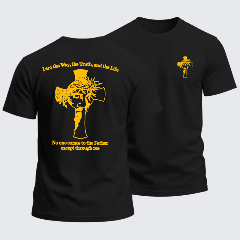 Man Of God Husband Dad Jesus God Christian Cotton T-Shirt