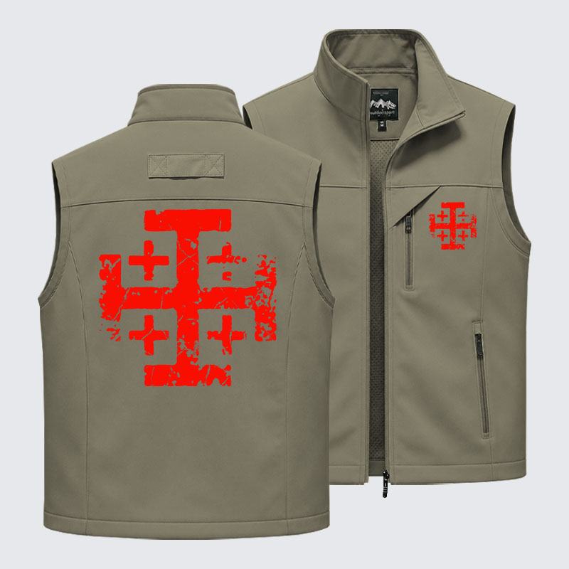 Knights Templar Jerusalem Cross Outdoor Quick-dry Vest