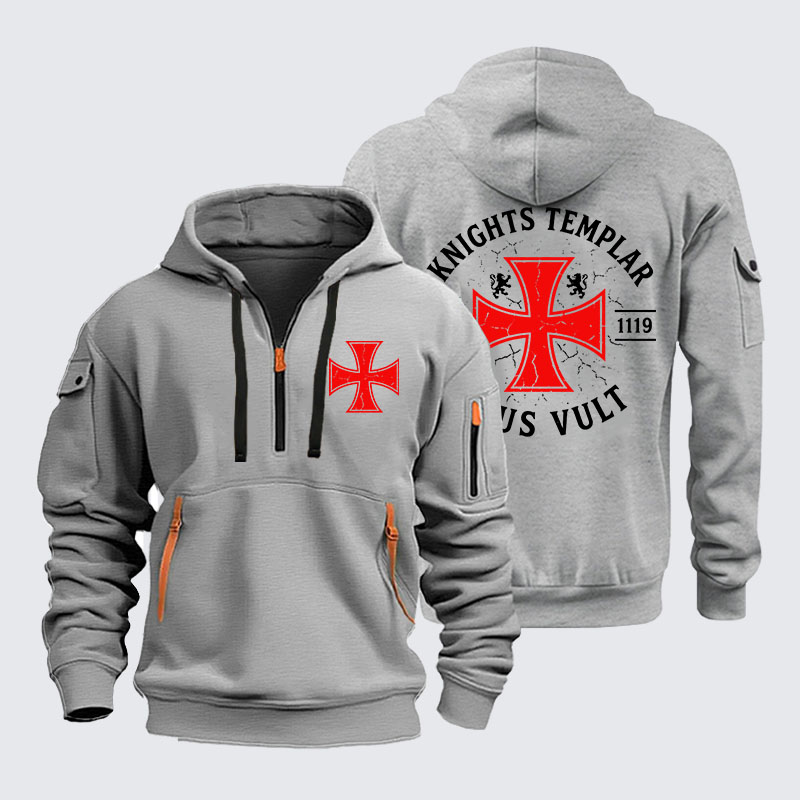 Zipper Hoodies - Knights Templar Deus Vult