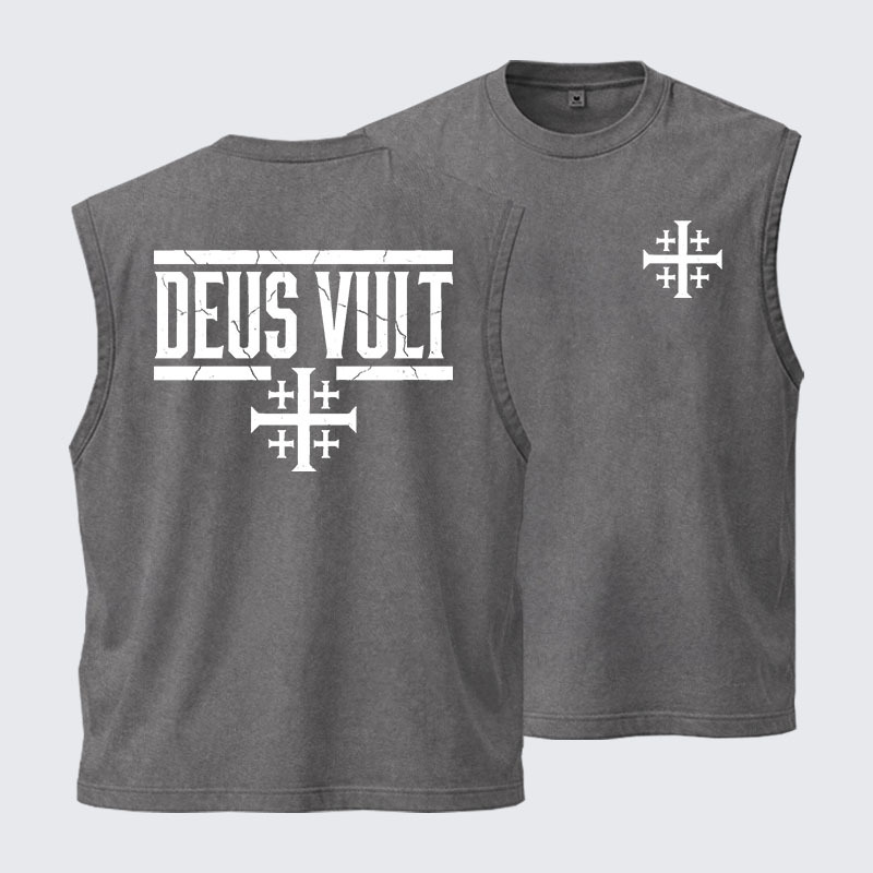 Washed Tank Top - Deus Vult