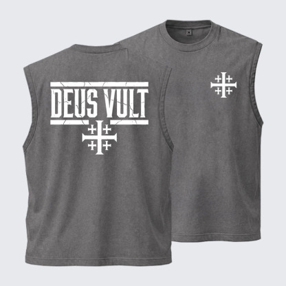 Washed Tank Top - Deus Vult