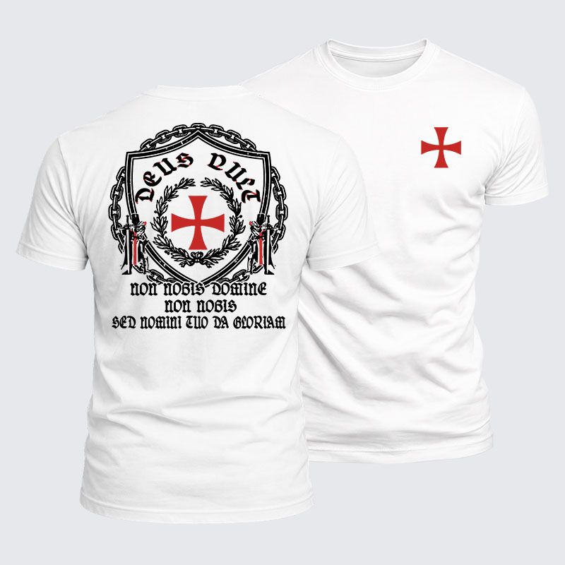 Luxe Mercerized Cotton Tee -  Non Nobis Domine, Non Nobis, Sed Nomini Tuo Da Gloriam