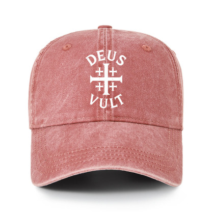 Heritage Washed Cap-Deus Vult