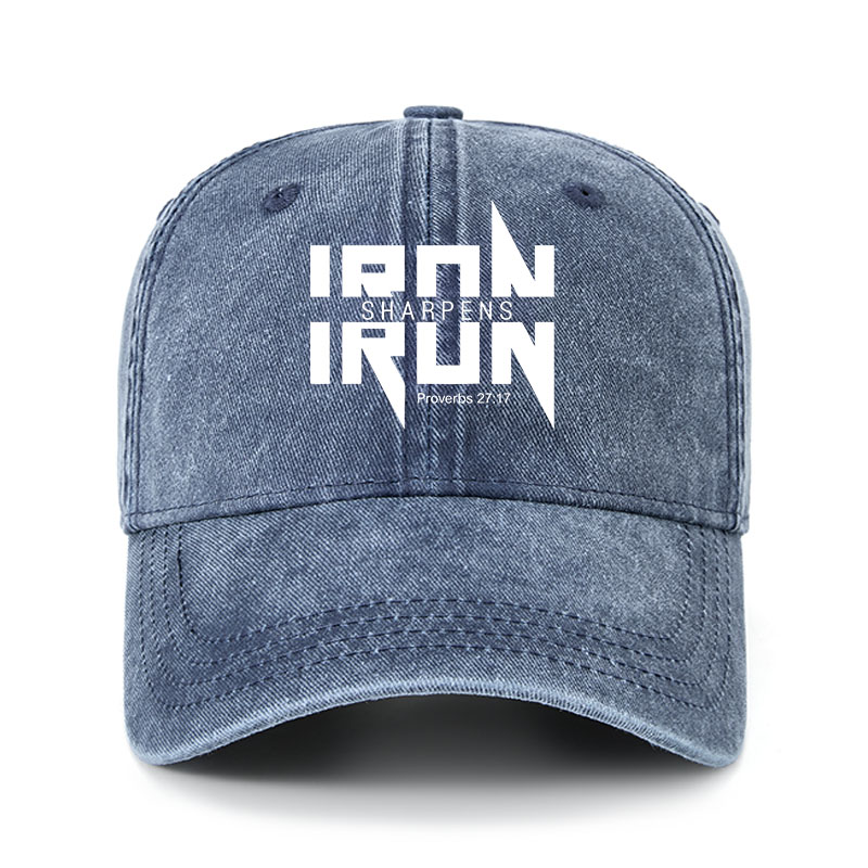 Heritage Washed Cap - Iron Sharpens Iron - Proverbs 27:17