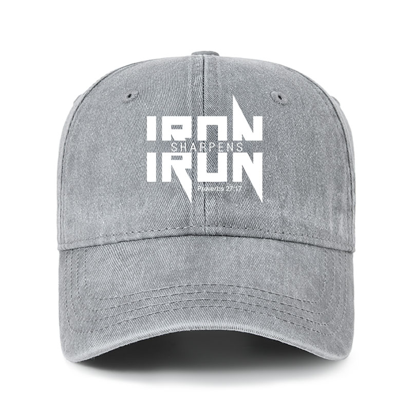 Heritage Washed Cap - Iron Sharpens Iron - Proverbs 27:17