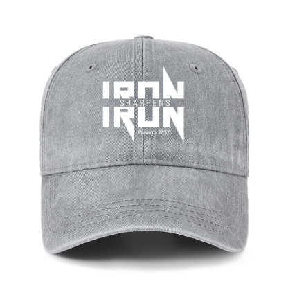 Heritage Washed Cap - Iron Sharpens Iron - Proverbs 27:17
