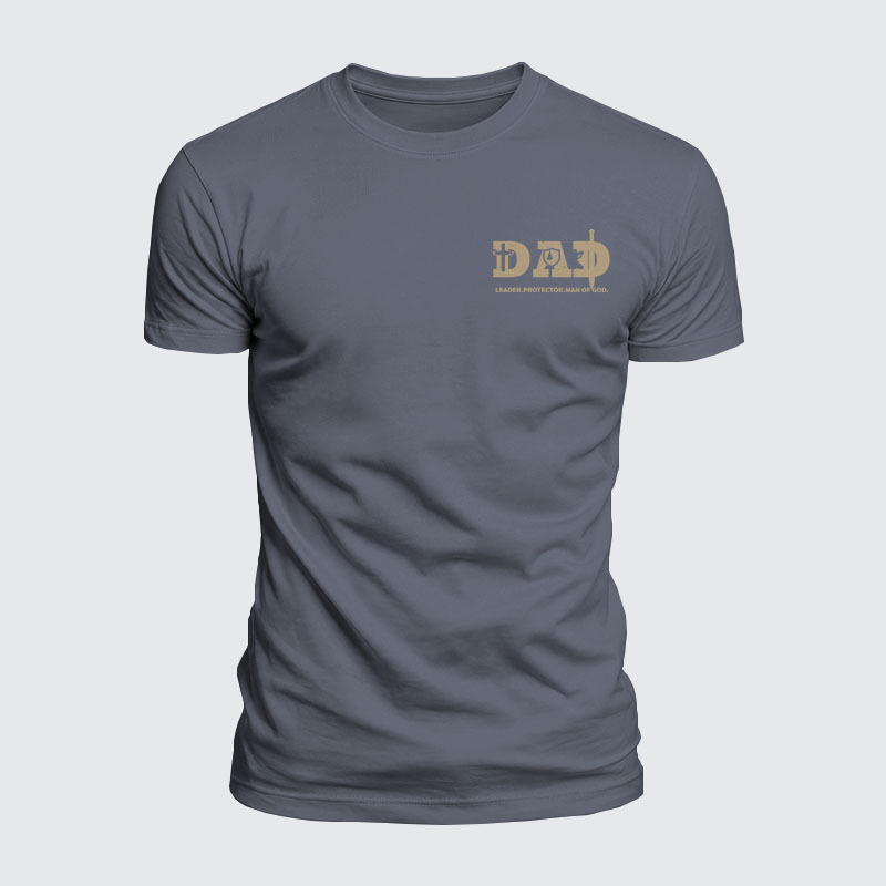 Luxe Mercerized Cotton Tee - Dad-Leader Protector Man Of God 