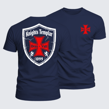 [Copy]Luxe Mercerized Cotton Tee - Knights Templar Deus Vult