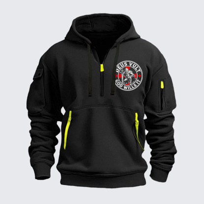 Zipper Hoodies - Knights Templar Deus Vult
