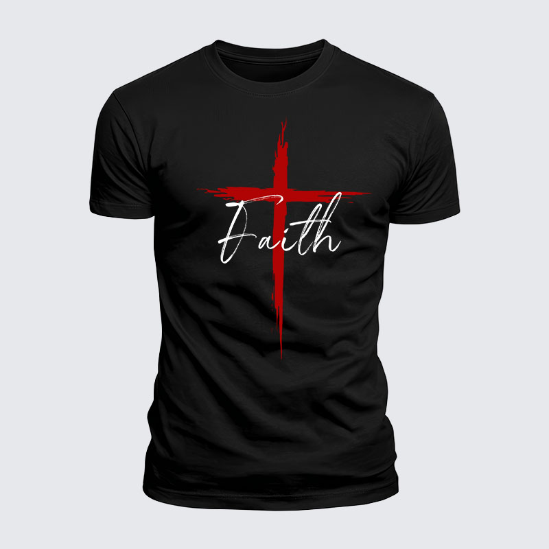 Man Of God Husband Dad Jesus God Christian Cotton T-Shirt