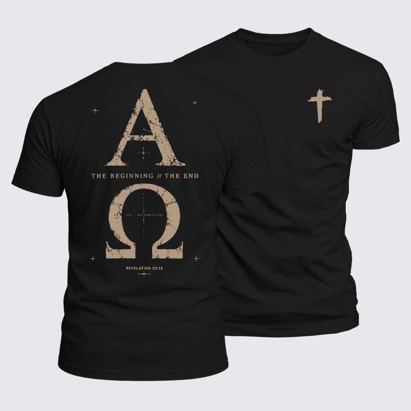 Luxe Mercerized Cotton Tee - Alpha and the Omega Revelation 22:13