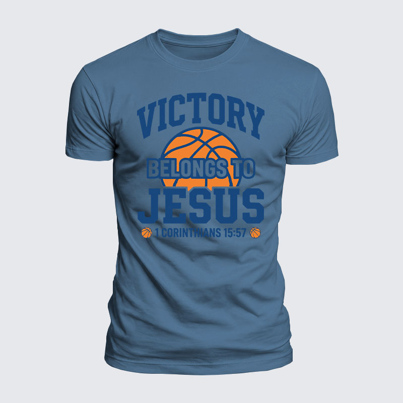 Luxe Mercerized Cotton Tee -  Victory Belongs To Jesus