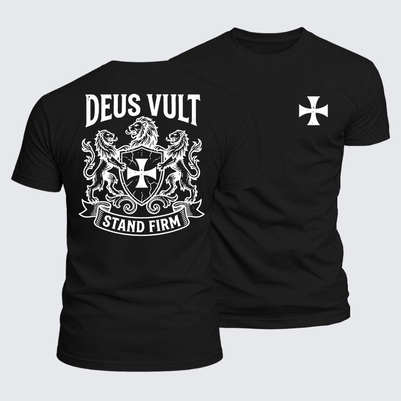 Man Of God Husband Dad Jesus God Christian Cotton T-Shirt