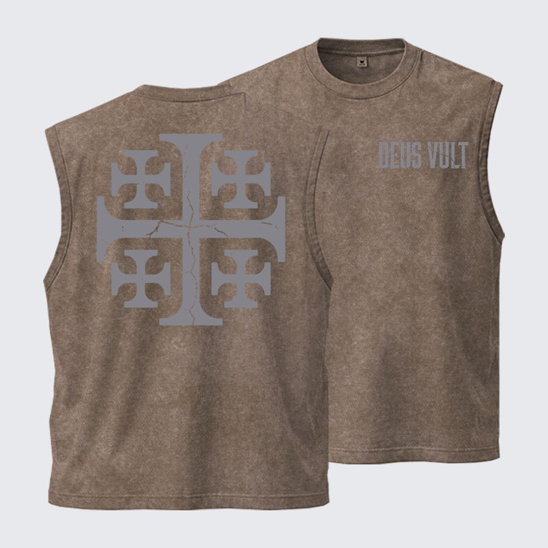 Washed Tank Top - Deus Vult