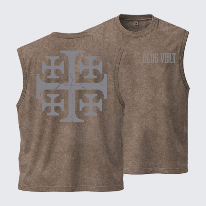 Washed Tank Top - Deus Vult