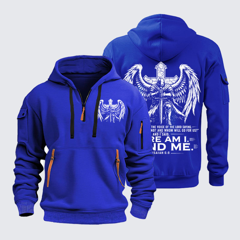 Zipper Hoodies - Here I Am Send Me Isaiah 6:8 Knight Templar Crusader