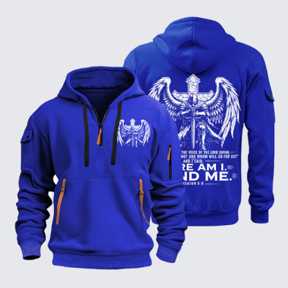 Zipper Hoodies - Here I Am Send Me Isaiah 6:8 Knight Templar Crusader