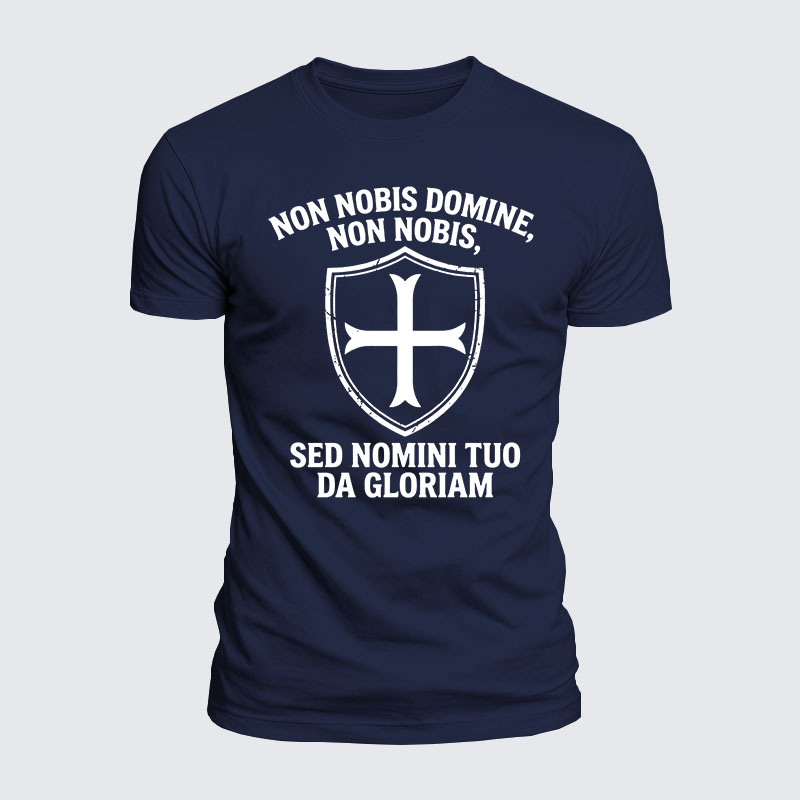 [Copy]Luxe Mercerized Cotton Tee - Non Nobis Domine, Non Nobis, Sed Nomini Tuo Da Gloriam