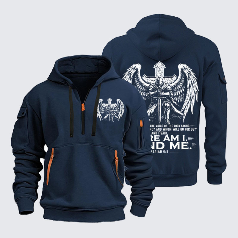 Zipper Hoodies - Here I Am Send Me Isaiah 6:8 Knight Templar Crusader