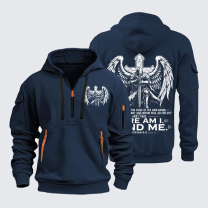 Zipper Hoodies - Here I Am Send Me Isaiah 6:8 Knight Templar Crusader