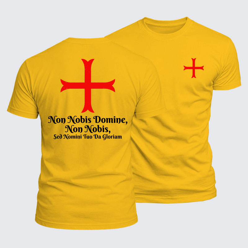Luxe Mercerized Cotton Tee - Non Nobis Domine, Non Nobis, Sed Nomini Tuo Da Gloriam