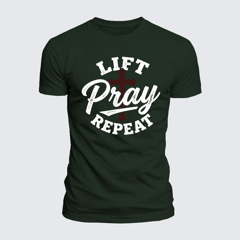 Luxe Mercerized Cotton Tee - Lift Pray Repeat