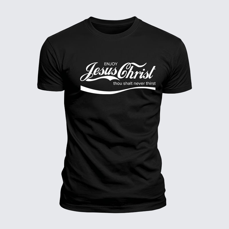 Man Of God Husband Dad Jesus God Christian Cotton T-Shirt
