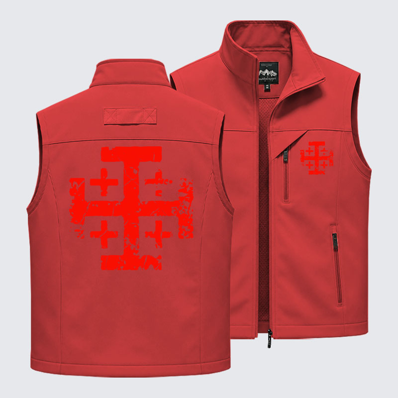 Knights Templar Jerusalem Cross Outdoor Quick-dry Vest
