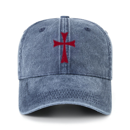 Heritage Washed Cap-Knights Templar Crusader Cross