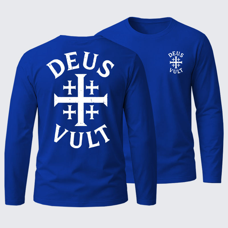 Deus Vult Cotton Long Sleeve T-Shirt