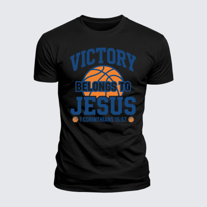 Luxe Mercerized Cotton Tee -  Victory Belongs To Jesus