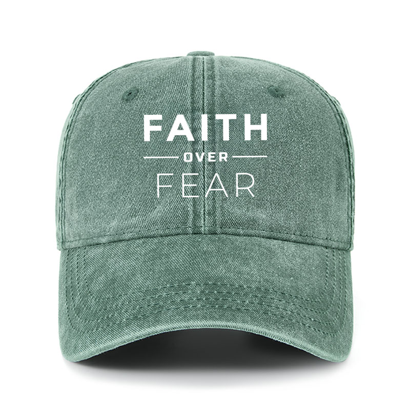 Heritage Washed Cap - Faith Over Fear 
