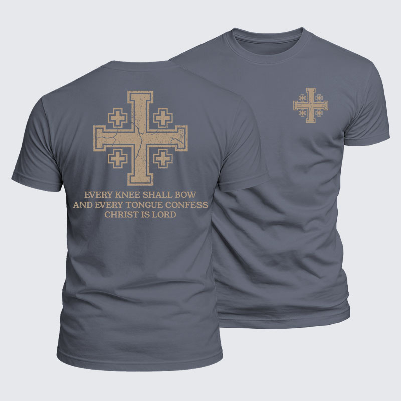 Luxe Mercerized Cotton Tee -  Make No Peace with Evil Knight Templar Jerusalem Cross
