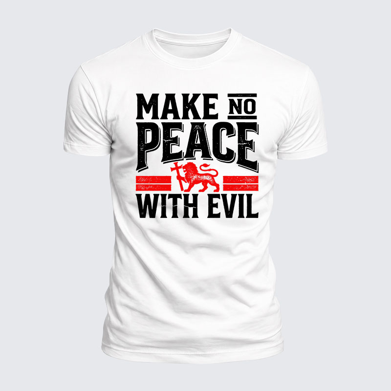 Luxe Mercerized Cotton Tee - Make No Peace With Evil