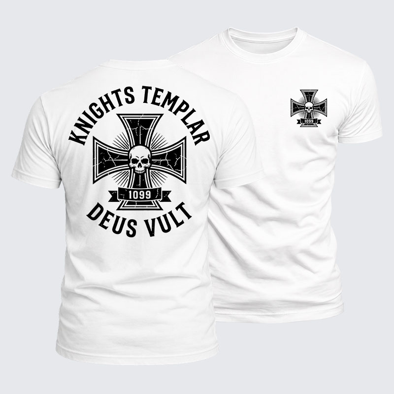 Luxe Mercerized Cotton Tee - Knights Templar Deus Vult