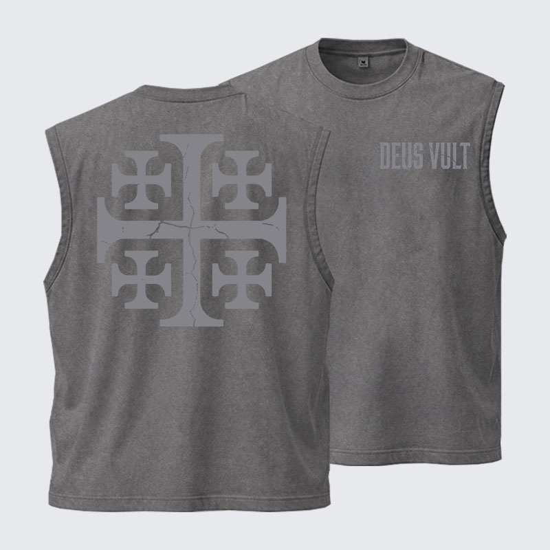 Washed Tank Top - Deus Vult