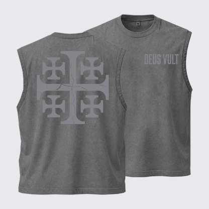 Washed Tank Top - Deus Vult