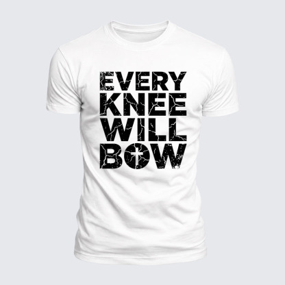 Luxe Mercerized Cotton Tee -  Every Knee Will Bow
