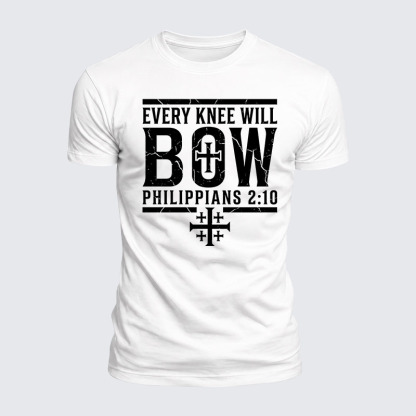 Luxe Mercerized Cotton Tee -  Every Knee Will Bow