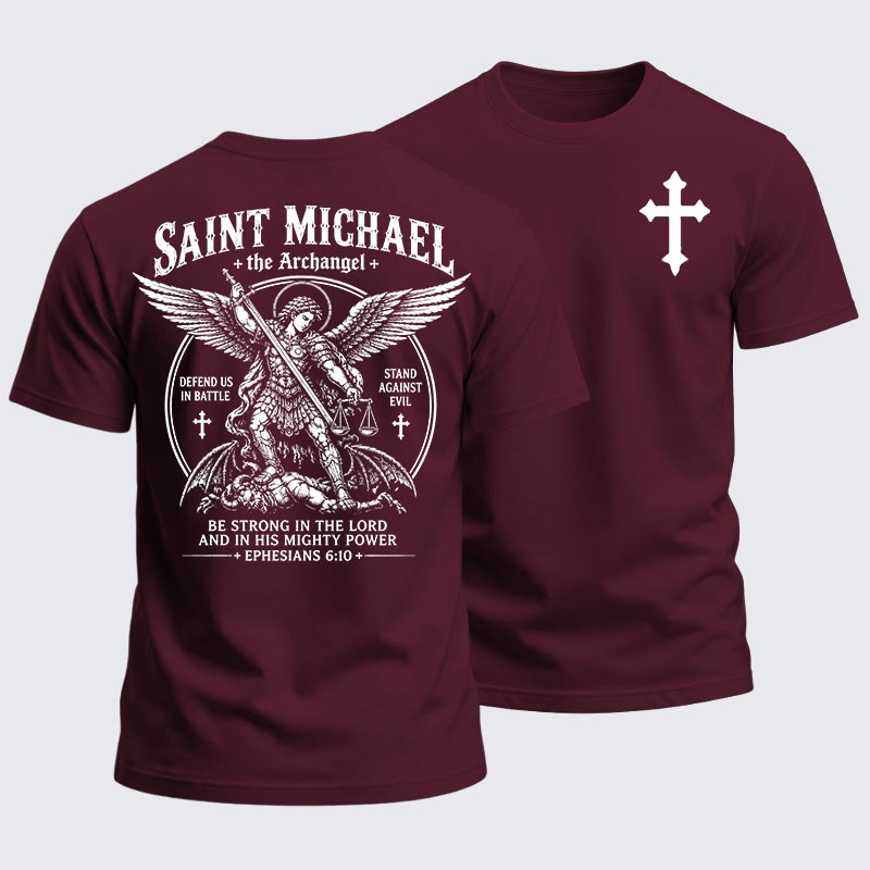 Heavyweight Cotton Tee - Saint Michael The Archangel