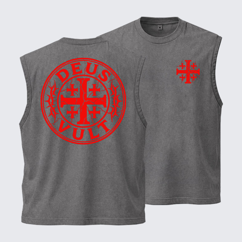 Washed Tank Top - Deus Vult