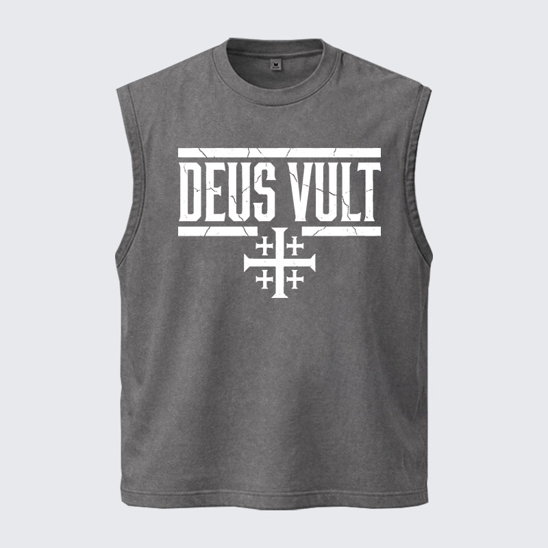 Washed Tank Top - Deus Vult