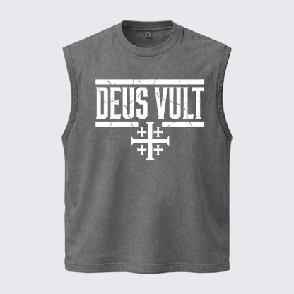 Washed Tank Top - Deus Vult