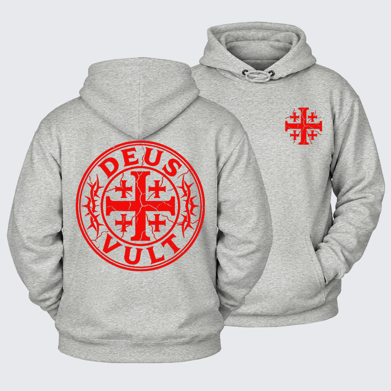Plush Fleece-Lined Hoodie - Deus Vult