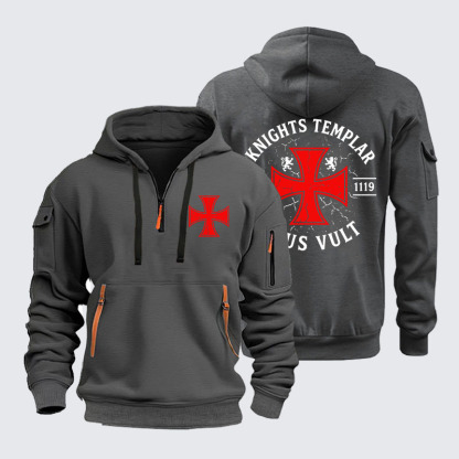 Zipper Hoodies - Knights Templar Deus Vult