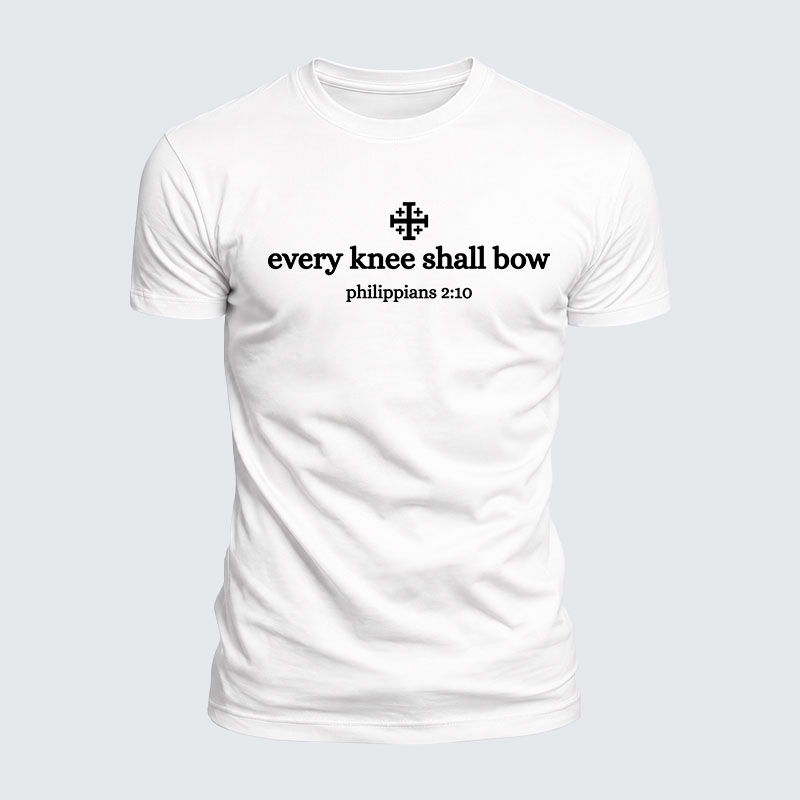 [Copy]Luxe Mercerized Cotton Tee -  Every Knee Will Bow