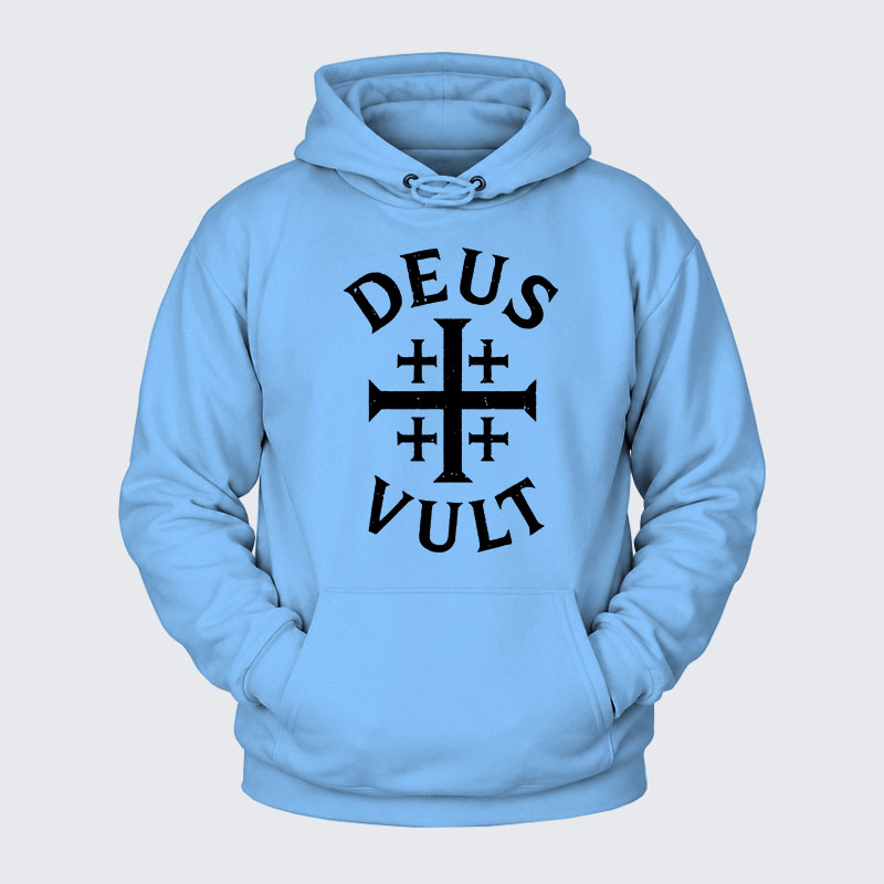 Plush Fleece-Lined Hoodie - Deus Vult