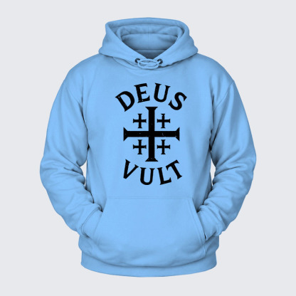 Plush Fleece-Lined Hoodie - Deus Vult