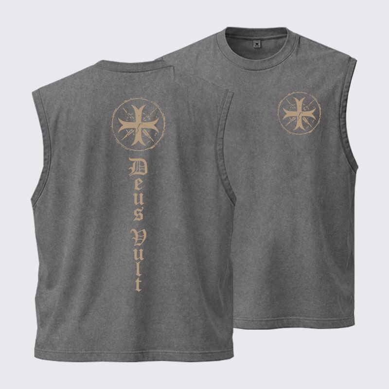 Washed Tank Top - Deus Vult