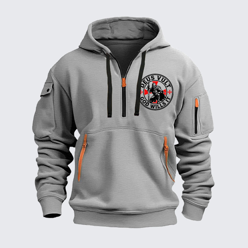 Zipper Hoodies - Knights Templar Deus Vult